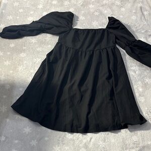 Black Puff Sleeve Dress